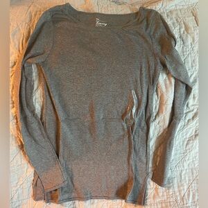Grey long sleeve T-shirt